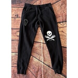 Cloak Black Skull Joggers Men's Size Medium Streetwear Skull Graphic Sweatpants